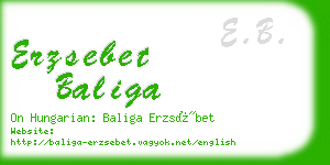 erzsebet baliga business card